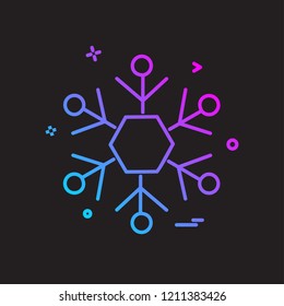 Snow flakes icon design vector