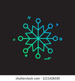 Snow flakes icon design vector