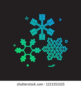 Snow flakes icon design vector