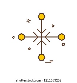 Snow flakes icon design vector