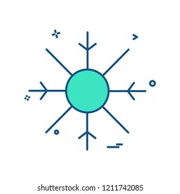 Snow flakes icon design vector