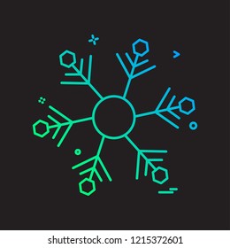 Snow flakes icon design vector