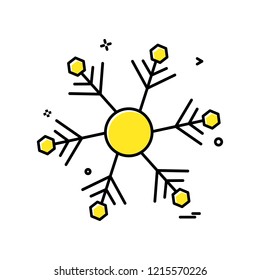 Snow flakes icon design vector