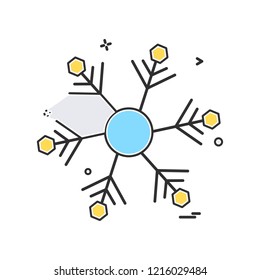 Snow flakes icon design vector