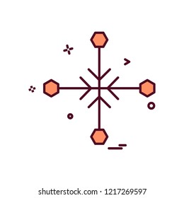 Snow flakes icon design vector