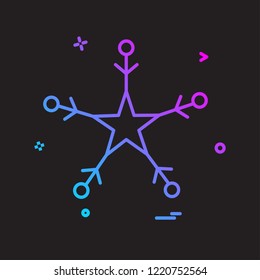 Snow flakes icon design vector
