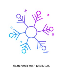 Snow flakes icon design vector