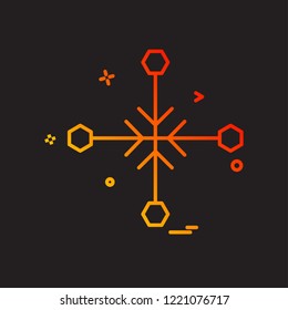 Snow flakes icon design vector