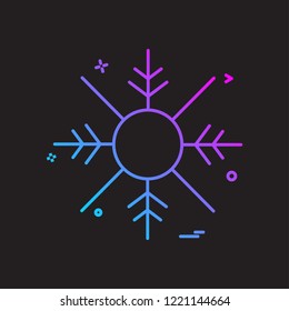 Snow flakes icon design vector