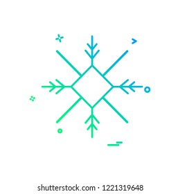 Snow flakes icon design vector