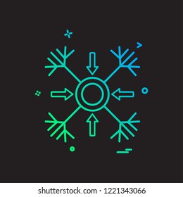 Snow flakes icon design vector