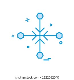 Snow flakes icon design vector