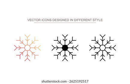 Snow Flakes icon design with white background stock illustration