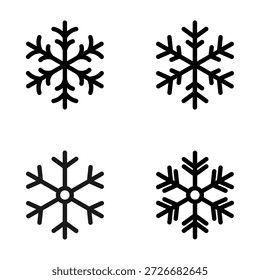ícone Snow Flakes definir vetor editável para site e ilustração