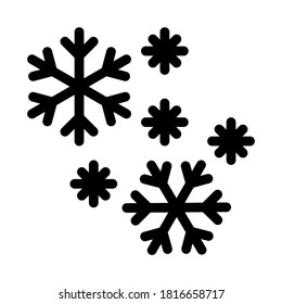 snow flakes icon vector. snow flakes sign. isolated contour symbol illustration