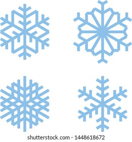 Snow Flakes Illustration on White Background