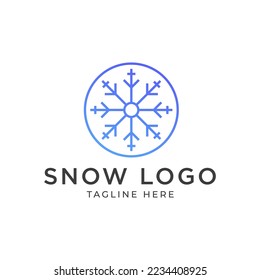 snow flakes logo illustration vector icon