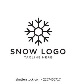 snow flakes logo illustration vector icon
