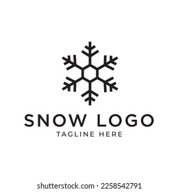 snow flakes logo illustration vector icon