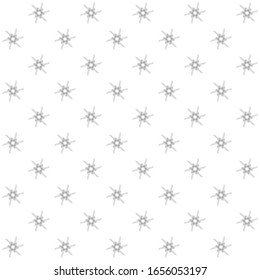 Snow flakes of pattern vector. Design modular black on white background. Design print for texture, textile, illustration, wallpaper, background. Set 1