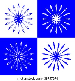 snow flakes, vector art illustration; easy to change colors