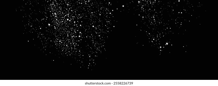 Snow flakes. Vector falling snow flakes snowfall background