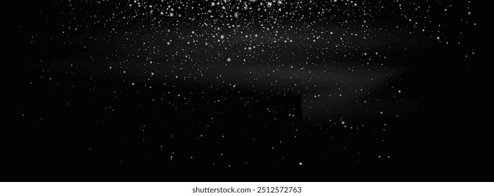 Snow flakes winter snowfall white light vector background