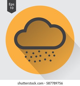 Snow Flat Icon. Simple Sign Of Weather. Vector Illustrated Symbol