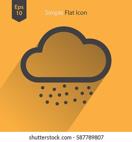 Snow Flat Icon. Simple Sign Of Weather. Vector Illustrated Symbol