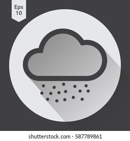 Snow Flat Icon. Simple Sign Of Weather. Vector Illustrated Symbol