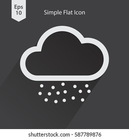 Snow Flat Icon. Simple Sign Of Weather. Vector Illustrated Symbol