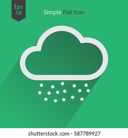 Snow Flat Icon. Simple Sign Of Weather. Vector Illustrated Symbol