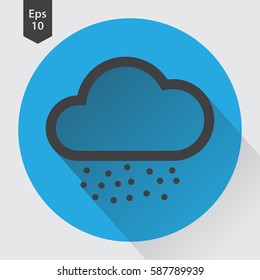 Snow Flat Icon. Simple Sign Of Weather. Vector Illustrated Symbol