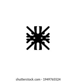 Snow flat icon. Simple style winter symbol. Logo design element. T-shirt printing. eps10. Vector for sticker.