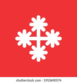 Snow flat icon. Simple style Christmas holiday symbol.Winter weather sign. Logo design element. T-shirt printing. Vector for sticker.