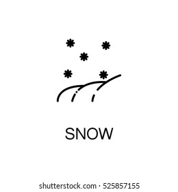Snow flat icon. Single high quality outline symbol of winter for web design or mobile app. Thin line signs of snow for design logo, visit card, etc. Outline pictogram of snow