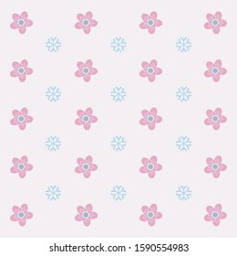snow and flower background pattern design