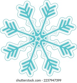 Arte vectorial de flor de nieve Eps
