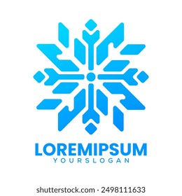 Schneeflocke Logo Design Vektor 