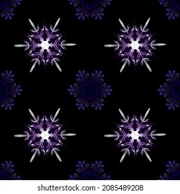 papel tapiz de textura de flor de nieve con fondo negro