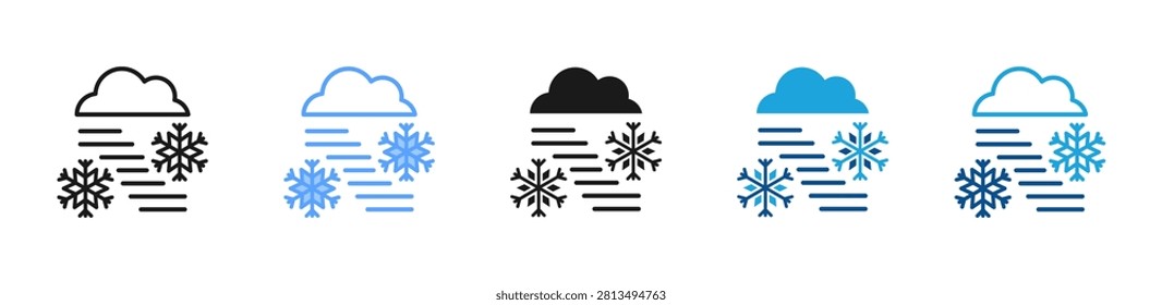 Snow Flurry web icon with multiple style collection