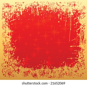 Snow frame red & gold