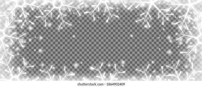 Snow freeze background. Snowy winter Christmas overlay