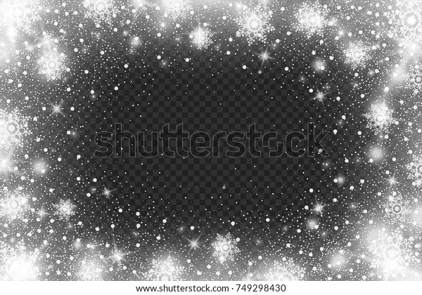 Snow Frost Effect On Transparent Background Stock Vector Royalty Free