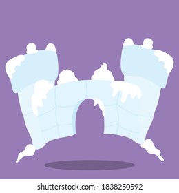 ilustración vectorial del castillo de niños divertidos