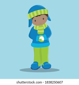 snow fun boy design vector illustration
