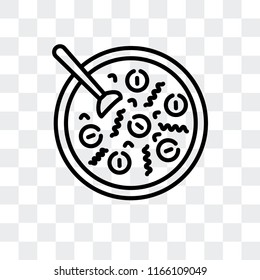 Snow fungus soup vector icon isolated on transparent background, Snow fungus soup logo concept