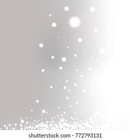 Snow glitter scatter blink star silver winter background