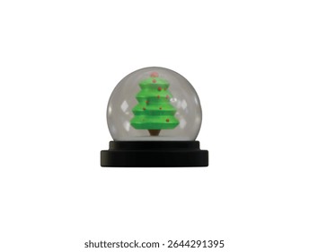 snow globe 3d icon illustration render