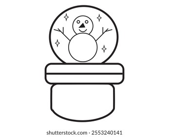 snow globe ball new year Christmas icon. Winter element. Premium quality graphic design. Signs, design eps 10 
